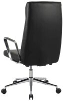 Chefsessel, 10014 Kunstleder schwarz, Gestell silber