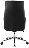Chefsessel, 10014 Kunstleder schwarz, Gestell silber