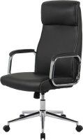 Bürostuhl, 10017 Kunstleder schwarz, Gestell silber