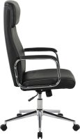 Bürostuhl, 10017 Kunstleder schwarz, Gestell silber