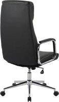 Bürostuhl, 10017 Kunstleder schwarz, Gestell silber