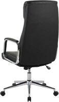 Bürostuhl, 10017 Kunstleder schwarz, Gestell silber