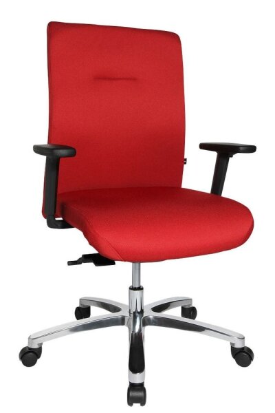 Topstar XXL Bürostuhl Big Star 10, BT190T W51 Stoff rot, Gestell alu