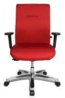 Topstar XXL Bürostuhl Big Star 10, BT190T W51 Stoff rot, Gestell alu