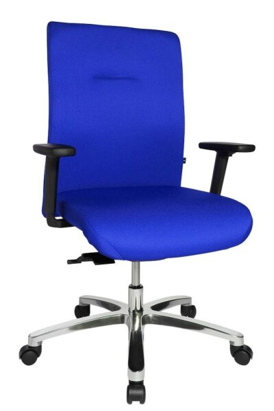 Topstar XXL Bürostuhl Big Star 10, BT190T W56 Stoff blau, Gestell alu