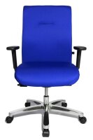 Topstar XXL Bürostuhl Big Star 10, BT190T W56 Stoff blau, Gestell alu