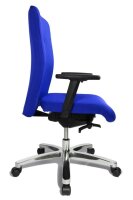 Topstar XXL Bürostuhl Big Star 10, BT190T W56 Stoff blau, Gestell alu