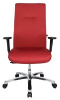Topstar XXL Bürostuhl Big Star 20, BT290T W51 Stoff rot, Gestell alu