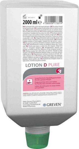 GREVEN® LOTION D PURE Hautschutzcreme 2,0 l