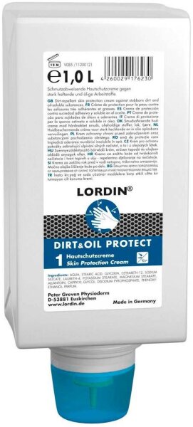 LORDIN® DIRT&OIL PROTECT Hautschutzcreme 1,0 l