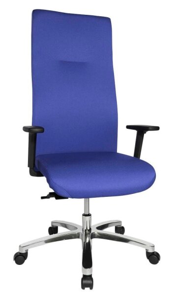 Topstar XXL Bürostuhl Big Star 30, BT390T W56 Stoff blau, Gestell alu