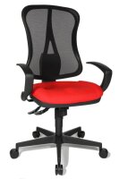 Topstar Bürostuhl Head Point SY, HE200 G21 Stoff rot, Gestell schwarz