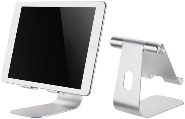 Neomounts Tablet-Halterung DS15-050SL1 silber für 1 Tablet oder 1 Smartphone, Tischständer