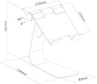 Neomounts Tablet-Halterung DS15-050SL1 silber für 1 Tablet oder 1 Smartphone, Tischständer