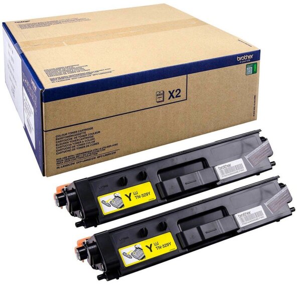 brother TN-329YTWIN  gelb Toner, 2er-Set