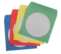 MediaRange 1er CD-/DVD-Hüllen Papier farbsortiert, 100 St.