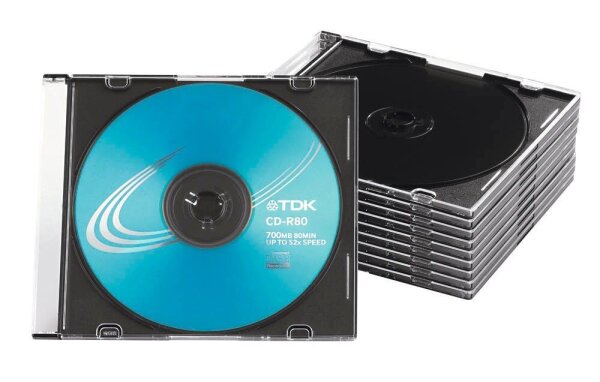 MediaRange 1er CD-/DVD-Hüllen Slim Cases transparent, 10 St.