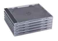 MediaRange 1er CD-/DVD-Hüllen Jewel Cases schwarz, 5...