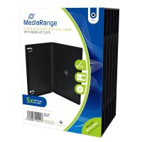 MediaRange 1er CD-/DVD-Hüllen schwarz, 5 St.