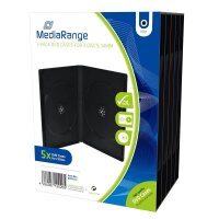 MediaRange 2er CD-/DVD-Hüllen schwarz, 5 St.