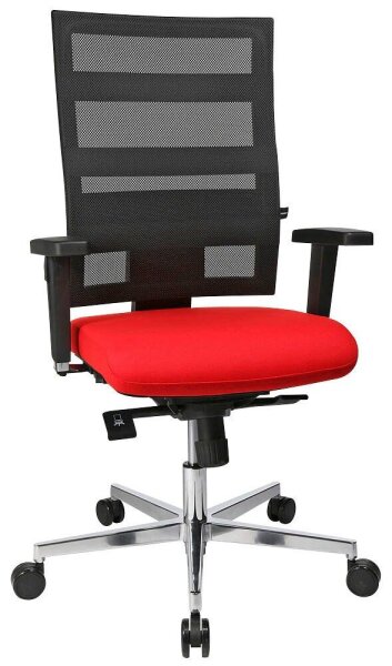 Topstar Bürostuhl Sitness X-Pander Plus, SI959WGT310 Stoff rot, Gestell alu