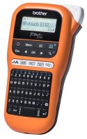 brother P-touch E110 Beschriftungsgerät schwarz, orange