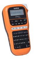 brother P-touch E110VP Beschriftungsgerät schwarz, orange