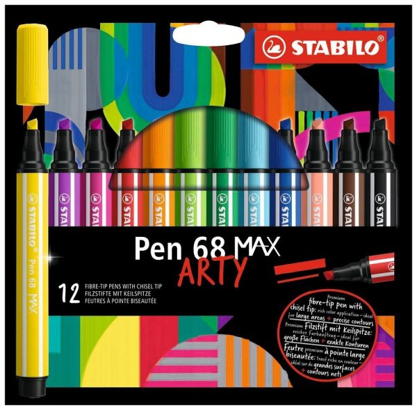 STABILO Arty Filzstifte farbsortiert, 12 St.