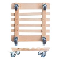 WAGNER® design yourself Pflanzenroller GH 0329 Holz hellbraun quadratisch 38,0 x 38,0 x 10,0 cm, 1 St.