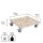 WAGNER® design yourself Pflanzenroller GH 0329 Holz hellbraun quadratisch 38,0 x 38,0 x 10,0 cm, 1 St.