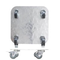 WAGNER® design yourself Pflanzenroller GH 7003 Metall silber quadratisch 29,0 x 29,0 x 7,3 cm, 1 St.