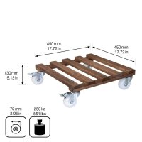 WAGNER® design yourself Pflanzenroller GH 0870 Holz...