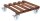 WAGNER® design yourself Pflanzenroller GH 0870 Holz dunkelbraun quadratisch 45,0 x 45,0 x 13,0 cm, 1 St.