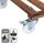 WAGNER® design yourself Pflanzenroller GH 0870 Holz dunkelbraun quadratisch 45,0 x 45,0 x 13,0 cm, 1 St.