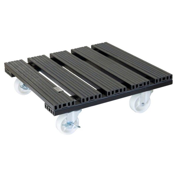 WAGNER® design yourself Pflanzenroller WPC GH 0540 Kunststoff anthrazit quadratisch 38,5 x 38,5 x 11,2 cm, 1 St.