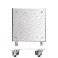 WAGNER® design yourself Pflanzenroller GH 7004 Metall silber quadratisch 28,0 x 28,0 x 7,1 cm, 1 St.