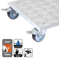 WAGNER® design yourself Pflanzenroller GH 7004 Metall silber quadratisch 28,0 x 28,0 x 7,1 cm, 1 St.