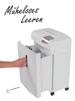 HSM shredstar X13 Aktenvernichter mit Partikelschnitt P-4, 4 x 37 mm, bis 13 Blatt, weiß