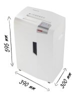 HSM shredstar X13 Aktenvernichter mit Partikelschnitt P-4, 4 x 37 mm, bis 13 Blatt, weiß