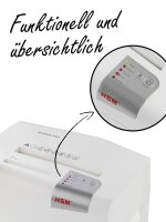 HSM shredstar X13 Aktenvernichter mit Partikelschnitt P-4, 4 x 37 mm, bis 13 Blatt, weiß
