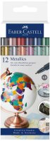 FABER-CASTELL Metallic Permanentmarker farbsortiert 1,5...