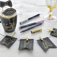 FABER-CASTELL Metallic Permanentmarker farbsortiert 1,5 mm, 12 St.