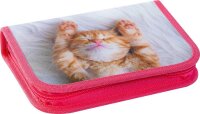 EBERHARD FABER Federmäppchen befüllt Katze Motiv 42-teilig, 19,6 x 13,2 cm