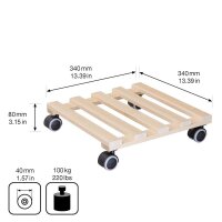 WAGNER® design yourself Pflanzenroller GH 0438 Holz...