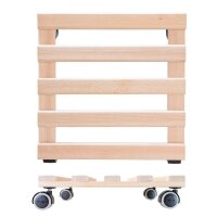 WAGNER® design yourself Pflanzenroller GH 0438 Holz buche quadratisch 34,0 x 34,0 x 7,7 cm, 1 St.