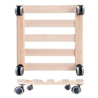 WAGNER® design yourself Pflanzenroller GH 0438 Holz buche quadratisch 34,0 x 34,0 x 7,7 cm, 1 St.