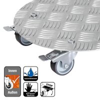WAGNER® design yourself Pflanzenroller GH 7005 Metall, Ø 30,0 cm silber rund, 1 St.