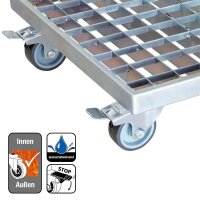 WAGNER® design yourself Pflanzenroller GH 7015 Metall silber quadratisch 29,0 x 29,0 x 9,5 cm, 1 St.