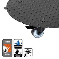 WAGNER® design yourself Pflanzenroller GH 7006 Metall, Ø 38,0 cm schwarz rund, 1 St.