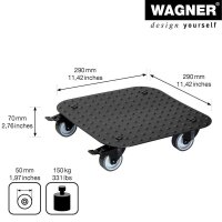 WAGNER® design yourself Pflanzenroller GH 7008 Metall...